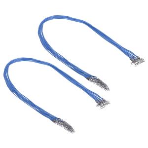 PATIKIL 24インチ ネックレスコード、20個 ワックスブレスレットストリング 1.5mm 厚さ ネックレスロープ ブルー