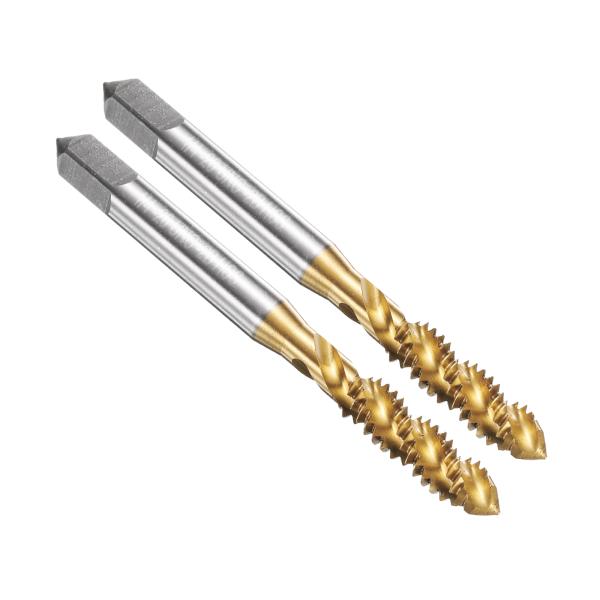 uxcell 2個 スパ イラルフルートねじタップ1/4-20 UNC 2Bマシンねじ切りタップビッ...