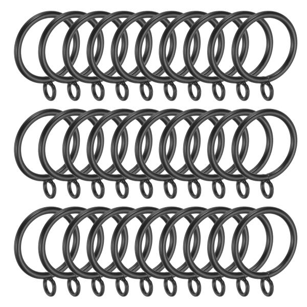 PATIKIL アイレット付き1.3インチ内径カーテンリング、30個のメタルドレープリング、カーテン...