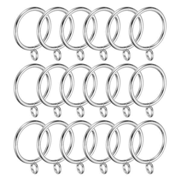 PATIKIL アイレット付き1.3インチ内径カーテンロッドリング、18個のメタルドレープリング、カ...