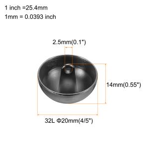 uxcell 5個32Lメタルラウンドフラット...の詳細画像2