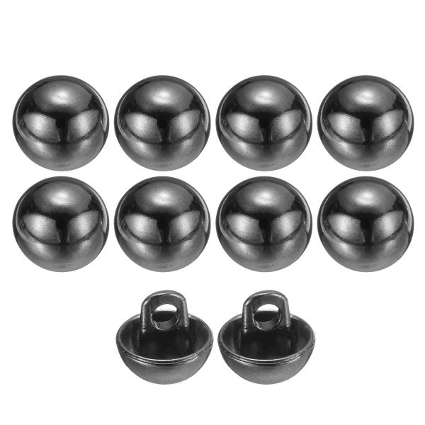 uxcell 10個14Lメタルラウンドフラットボタン9mm 11/32"シングルホールクラフト交換...