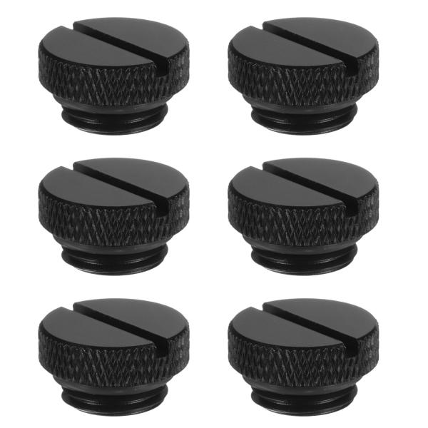 uxcell 6個 ウォーターストップグフィッティングG1/4"スレッドPcウォータークーリングスロ...