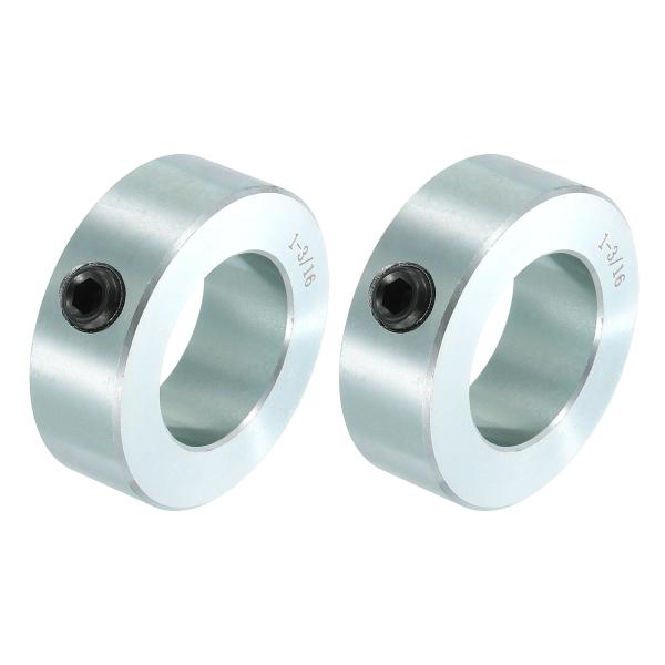 uxcell 2個 スクリューカラー 1-3/16"カーボン鋼シャフトカラー 2"OD11/16"幅...