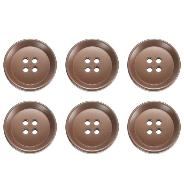 uxcell 6個のボタン 23 mm（0.91インチ）4つの穴 樹脂製 ラウンドクラフト用交換ボタ...