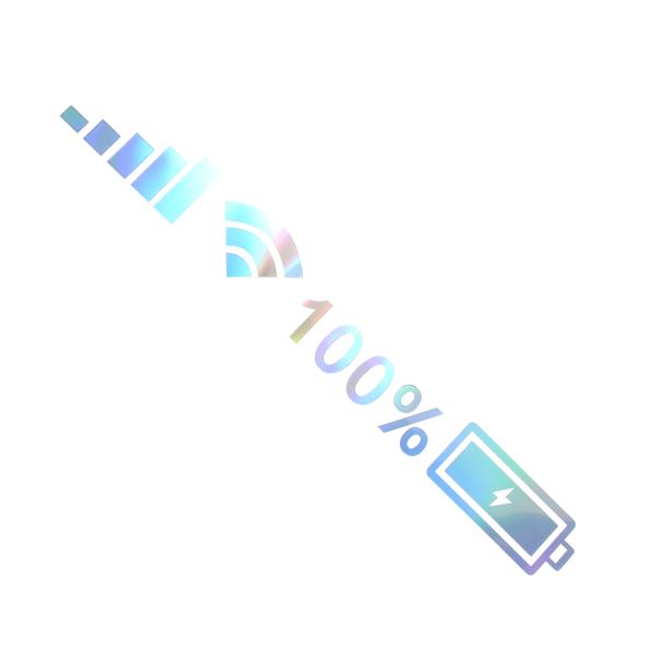 TUCKBOLD 反射バンパーデカール レー ザー長方形 WIFI信号パターン 反射カーステッカー ...