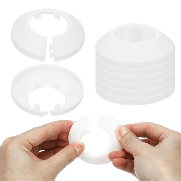 PATIKIL 33.0mmの配管カバープレート 9 個の壁用スプリットフランジパイプカバーデコレー...