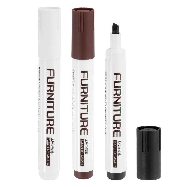 uxcell 家具マーカータッチ アップ3個家具修理キットウッドフィラースティックスウッドマーカー傷...