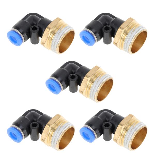 Motoforti プッシュ・トゥ・コネクト・エア・フィッティング 1/4"90度プラスチックメタル...