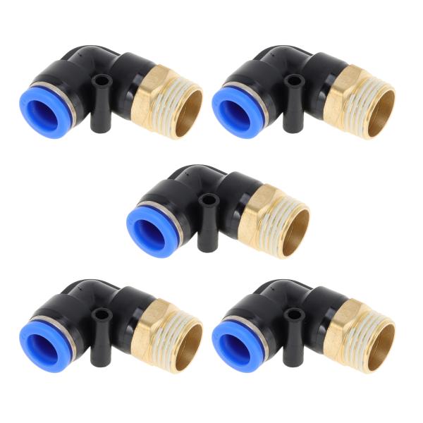 Motoforti プッシュ・トゥ・コネクト・エア・フィッティング 1/2"90度プラスチックメタル...