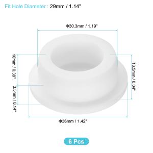 uxcell 6個 シリコーン ホール プラグ...の詳細画像2