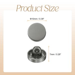 uxcell 5個入り 金属製丸ボタン 10m...の詳細画像2