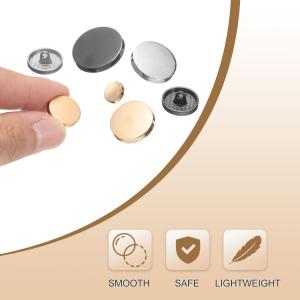 uxcell 5個入り 金属製丸ボタン 15m...の詳細画像5