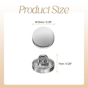 uxcell 5個入り 金属製丸ボタン 10m...の詳細画像2