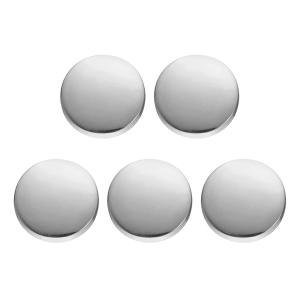 uxcell 5個入り 金属製丸ボタン 12mm 亜鉛合金シャンク フラット裁縫工芸 交換用ボタン 衣類装飾 DIYアクセサリー用 明るいシルバー