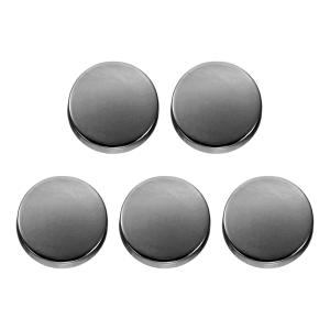 uxcell 金属製丸ボタン 5個入り 10mm 亜鉛合金シャンク フラット裁縫工芸 交換用ボタン 衣類装飾 DIYアクセサリー 黒