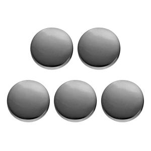 uxcell 金属製丸ボタン 5個入り 12.5mm 亜鉛合金シャンク フラット裁縫工芸 交換用ボタン 衣類装飾 DIYアクセサリー 黒