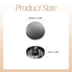 uxcell 金属製丸ボタン 5個入り 15m...の詳細画像2