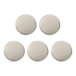 uxcell 5個入り 金属製丸ボタン 12mm 亜鉛合金シャンク フラット裁縫工芸 交換用ボタン 衣類装飾 DIYアクセサリー つや消しシルバー