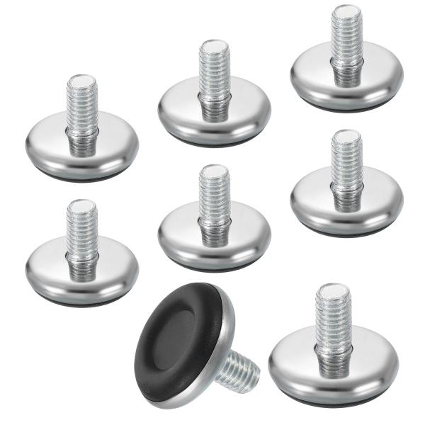uxcell 8個セット M8ネジ式家具用レベル調整脚 30x14mm 高低調整可能 テーブル脚用 ...