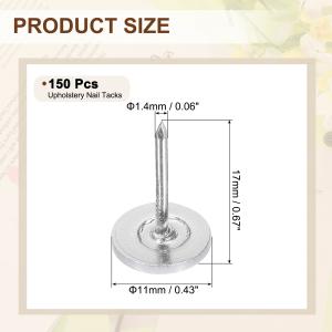 uxcell 150個入り装飾釘 11mmx1...の詳細画像2