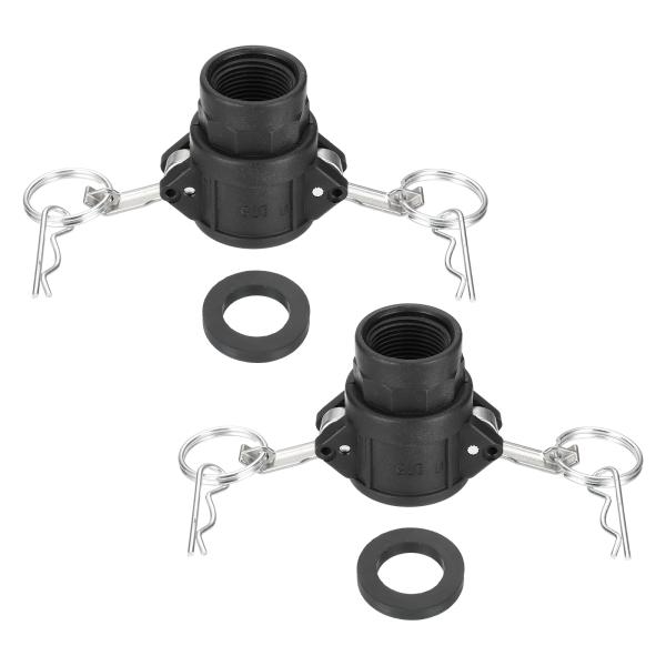 PATIKIL 0.75"アルミニウムカムアンドグルーブフィッティング2個パートDダストプラグメスア...