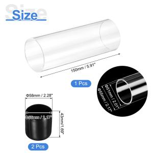 uxcell 透明硬質アクリルパイプ 51mm...の詳細画像2