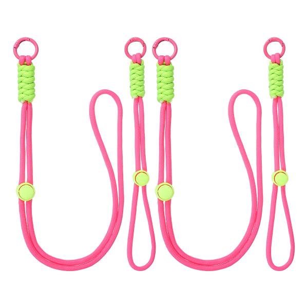 PATIKIL 2セット ヘビーデューティーパラコードキーチェーンランヤード 調節可能なネックレスホ...