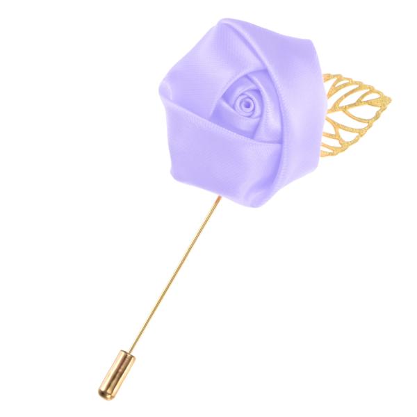 M METERXITY メンズ用1個入りの花の襟ピン、金リーフローズコサージュピン、ウェディング/ダ...