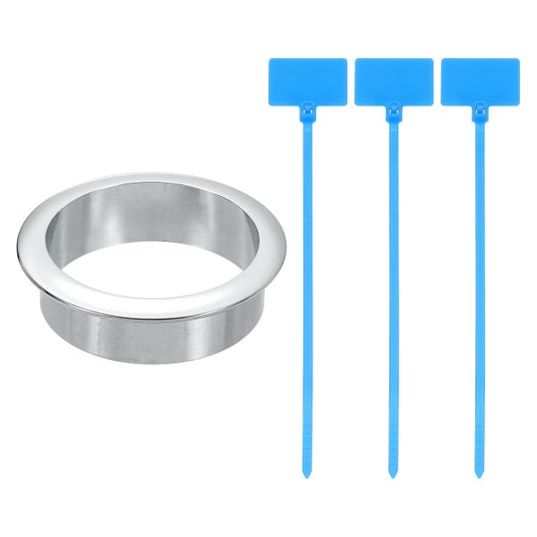 uxcell デスクグロメット、2-3/16インチ(55mm) 亜鉛合金製ケーブル穴カバー ワイヤー...