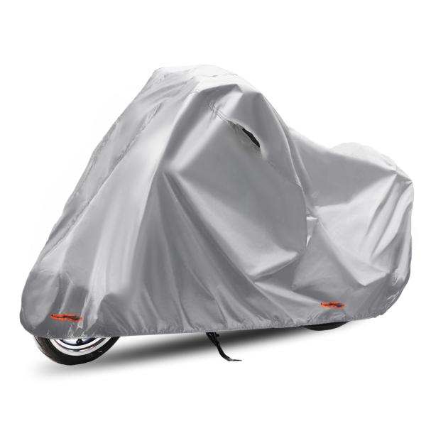 X AUTOHAUX フルカバーモーターサイクルカバー210D-PUグレー用 アウトドア防水 防塵 ...