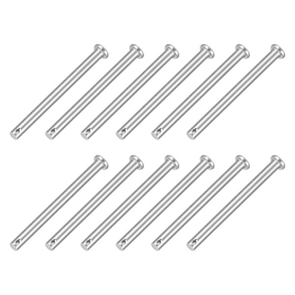uxcell 12個セット 1/4インチ×2-3/4インチ 単穴クレビスピン、304ステンレス鋼製フ...