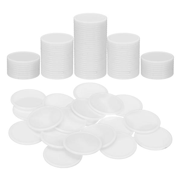 uxcell 100枚プラスチックポーカーチップ、1.5インチ 学習用カウンター 計数チップ ディス...