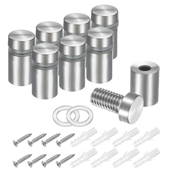 uxcell 8個セット スタンドオフネジ、15/32" x 25/32" ステンレススチール壁面取...