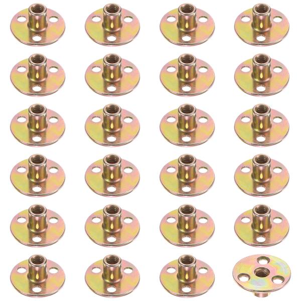 M METERXITY 24パック5/16" Tナット亜鉛メッキ炭素鋼Tナット3穴ラウンドベース溶接...