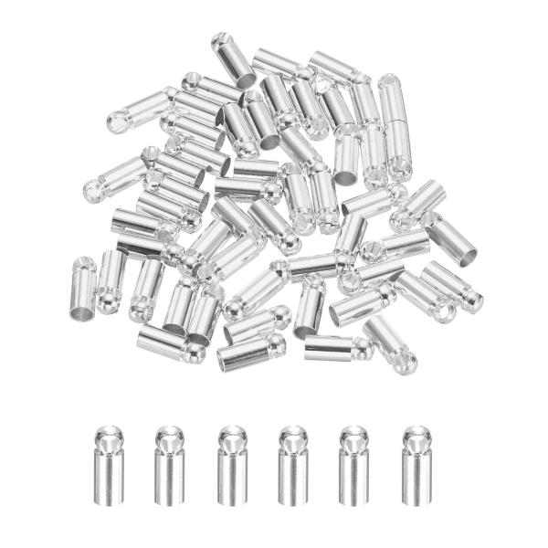 M METERXITY 50個入りタッセルコードエンドキャップ 3 mm ID銅製グルーインレザーバ...