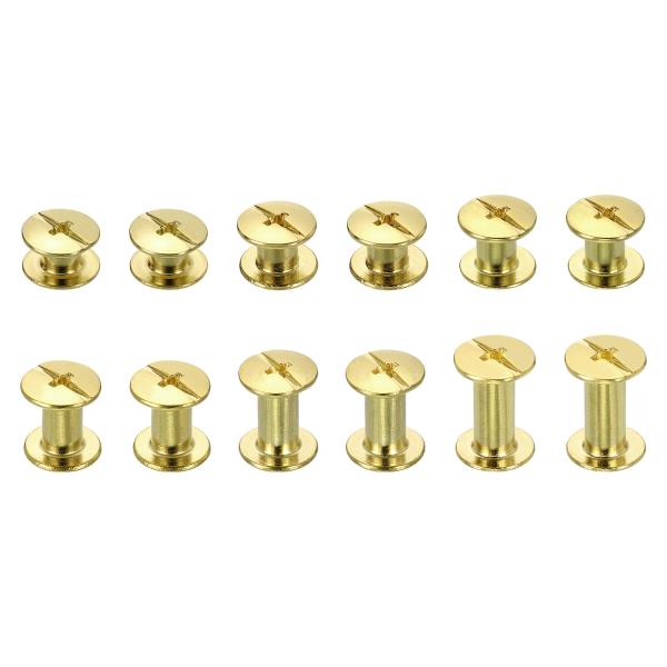 uxcell 90セット シカゴスクリュー M5 x 4/5/6/8/10/12mm 金属製Phil...