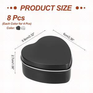 uxcell ハート型キャンドル缶(2オンス)...の詳細画像2