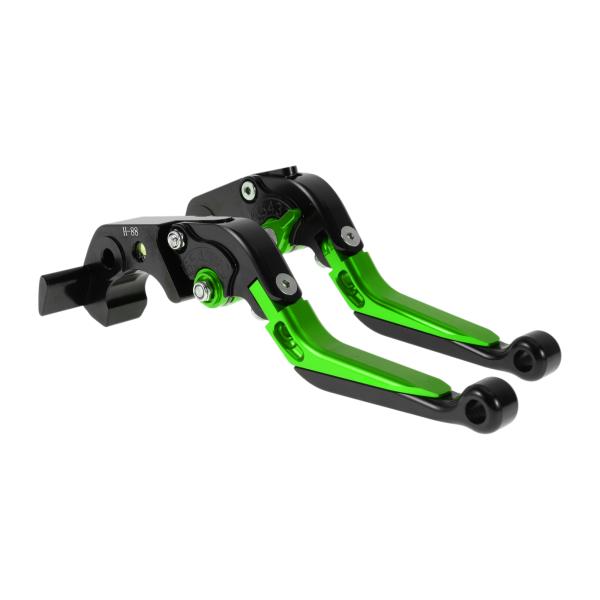 INFINAUTO カワサキに対応ZX14R 2006-2017用ショートロングブレーキクラッチレバ...