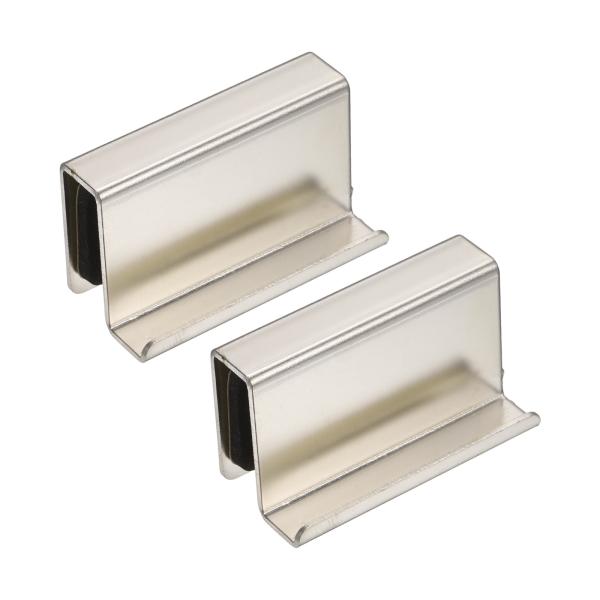 uxcell 2個セット 1.6インチ ガラス フィンガー エッジ プル スチール ウィンドウ ディ...