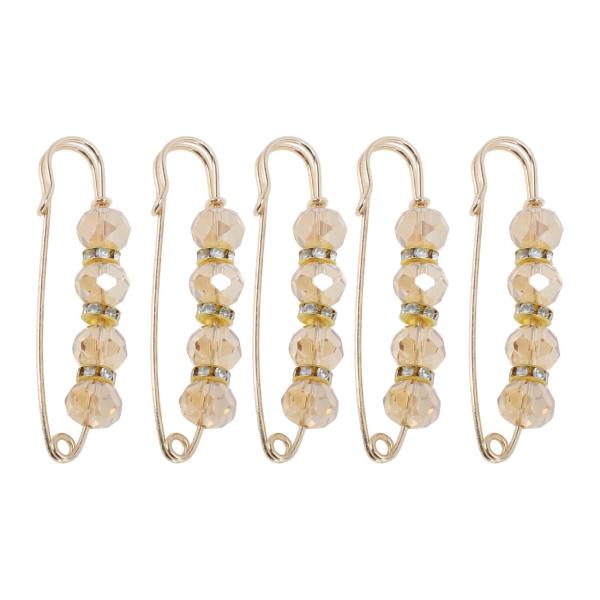 CAPASTEC 装飾用安全ピン カラフルなラインストーンメタルピン シャツ ヒジャーブ 帽子 セー...