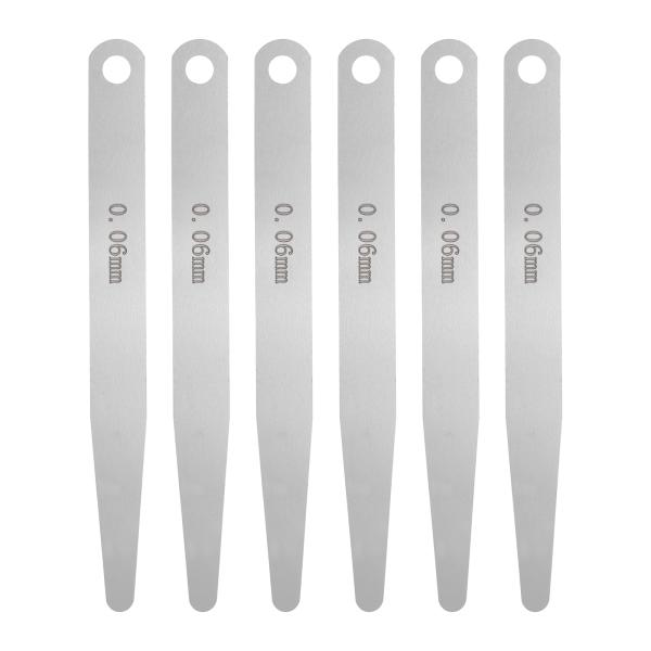 uxcell 6枚セット メートル規格 厚みゲージ 0.06mm 単刃オーバル型 厚みゲージ 304...