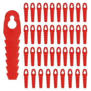 uxcell 40枚プラスチック芝刈り機ブレード 67mmプラスチック草刈機交換用ブレード付属品 コードレス草刈機用 イエロー
