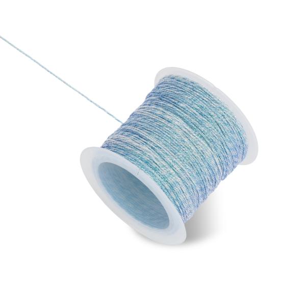 CAPASTEC グリッターストリング、25mx0.8mm細12プライメタリックポリエステルコード中...