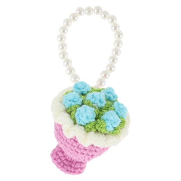 CAPASTEC キーチェーン 毛糸キーチェーン 手作り かぎ針編み 花束 フラワー ローズ 人工真...