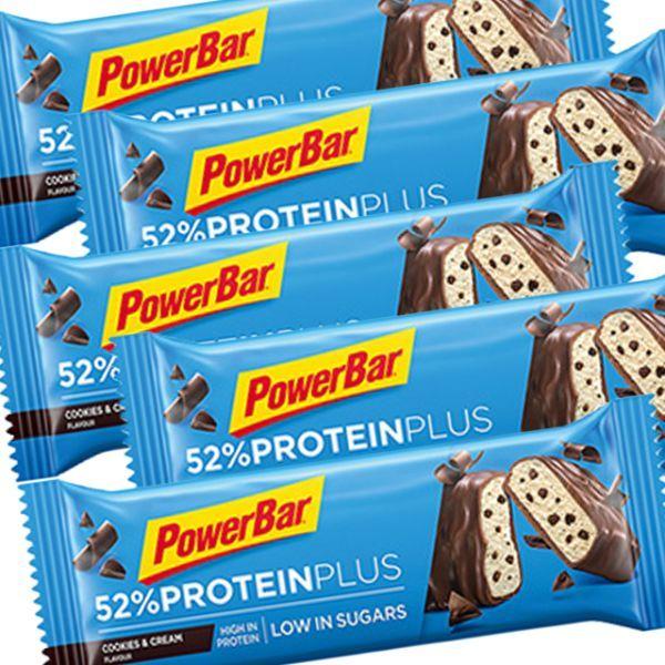 PowerBar パワーバー 52%プロテインプラス クッキー＆クリーム5本 補給食 マラソン トレ...