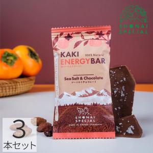 Shonai Special(ショウナイスペシャル) KAKI ENERGY BAR(柿ベースエナジーバー) シーソルトチョコレート3本 エナジーバー 登山 マラソン トレラン 行動食 補給食｜sotoaso-trail