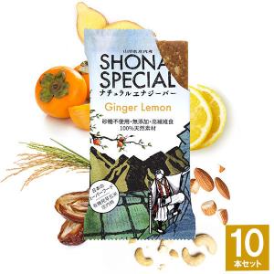 Shonai Special(ショウナイスペシャル) ナチュラルエナジーバー ジンジャー×レモン 10本 登山 トレイルランニング マラソン 自転車 行動食 補給食
