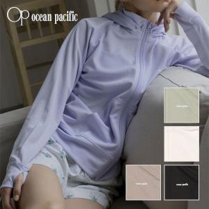 OP(OCEAN PACIFIC) オーシャンパシフィック レディース ラッシュガード パーカー 長袖ルーズ 523490 水着 大きいサイズ 夏用 海水浴 水泳