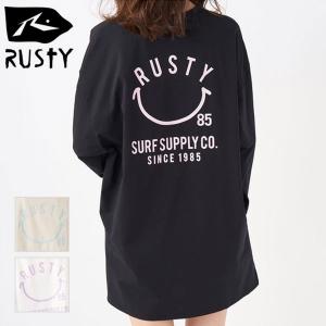 Rusty ラスティー レディース ラッシュガード サーフTシャツ 半袖 923462 水着 大きいサイズ 夏用 海水浴 UVカット｜外遊びの専門店Cam!Com!